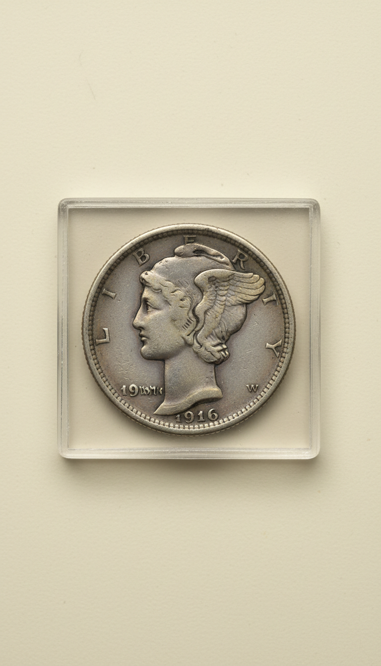 1916 Mercury Dime First-Year Issue Displayed